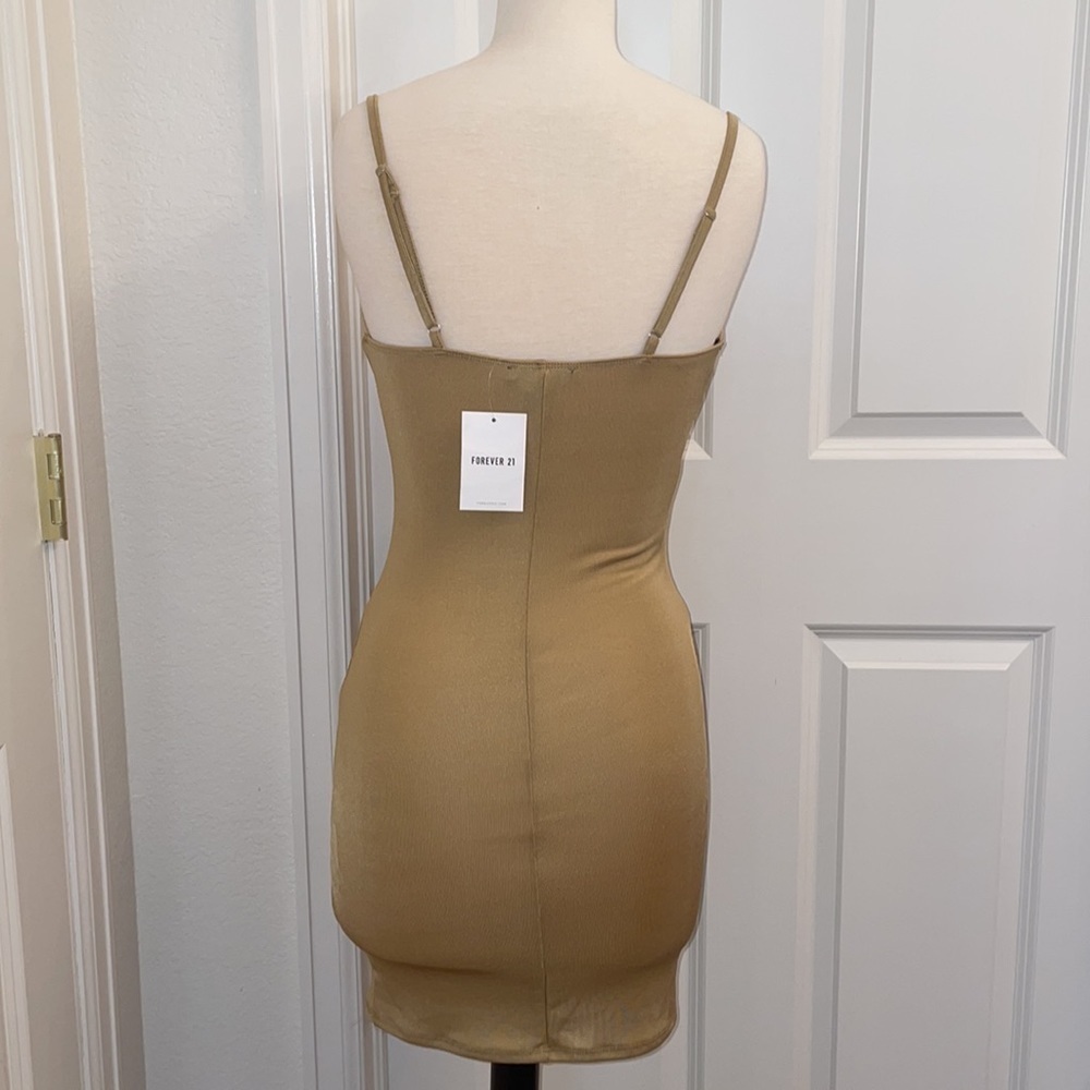 019: FOREVER 21 slinky form-fitting mini dress in cappuccino in women’s  Small - Picture 5 of 15